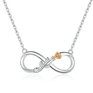 Collier fleur infini