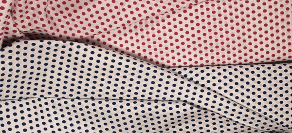 Tissu coton à pois rouge 50cm – Image 3