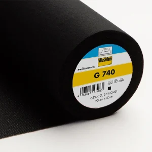 Vlieseline Entoilage thermocollant tissé G740 noir, 50cm