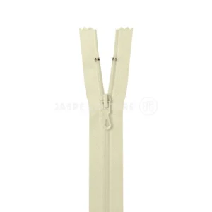 Zip Fermeture Eclair au mètre, Ecru, maille nylon 3,8mm