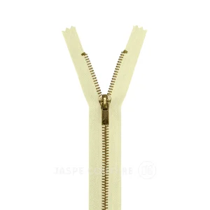 Fermeture Eclair Jeans Blanc cassé, 6mm, Z14/410