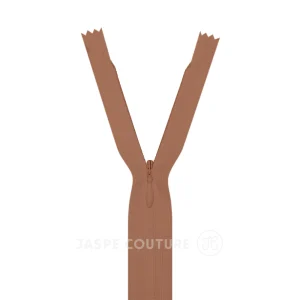 Fermeture éclair invisible havane