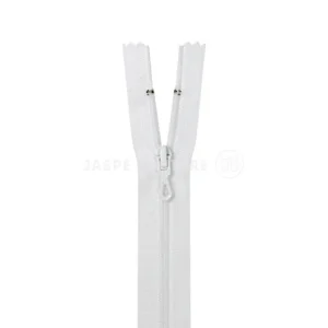 Zip Fermeture Eclair au mètre, blanc, maille nylon 3,8mm