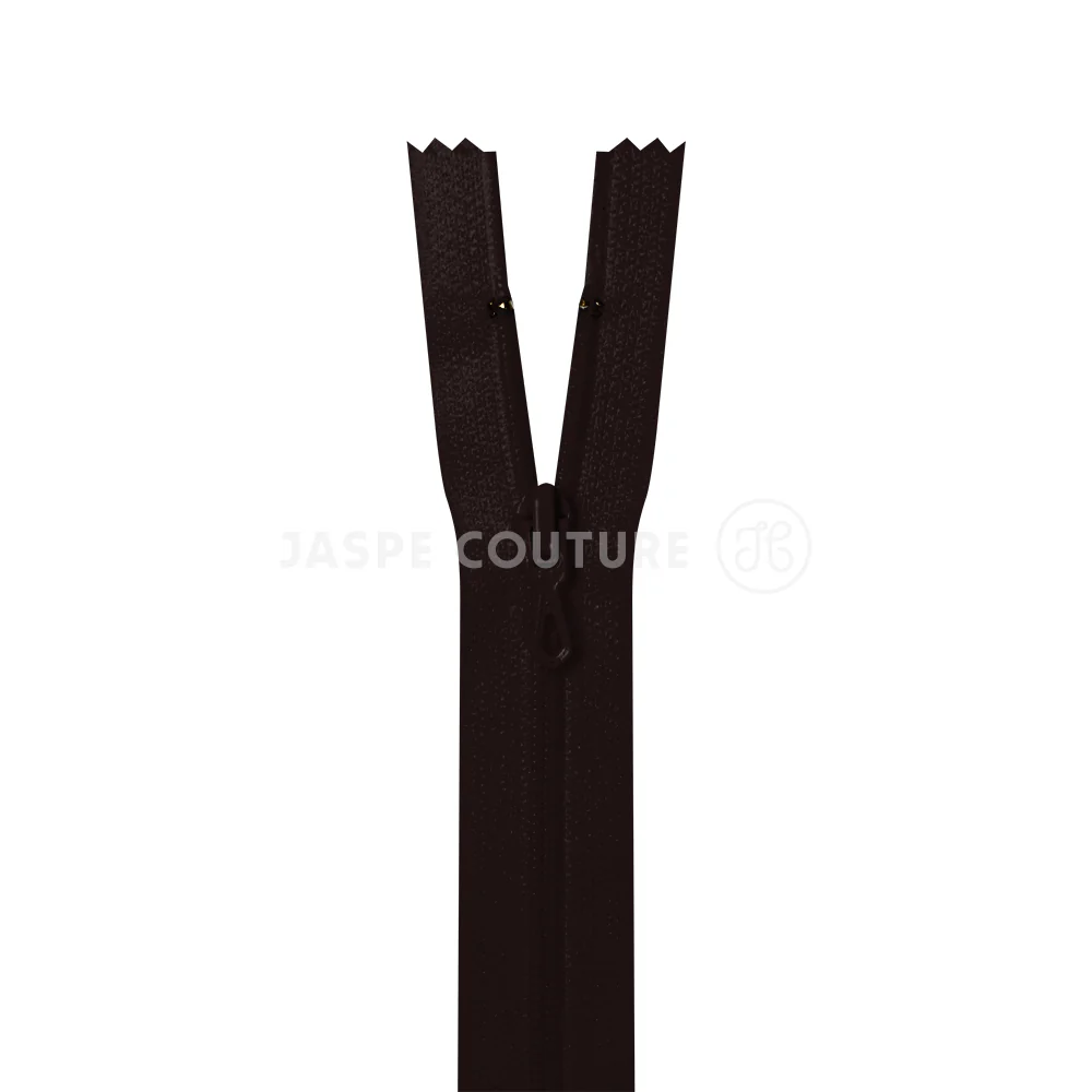 Fermeture éclair non séparable brou de noix – Image 2