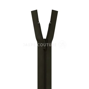 Fermeture éclair séparable nylon kaki foncé