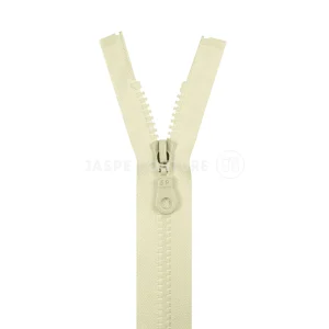 Fermeture éclair séparable moulée blanc cassé, Col 410