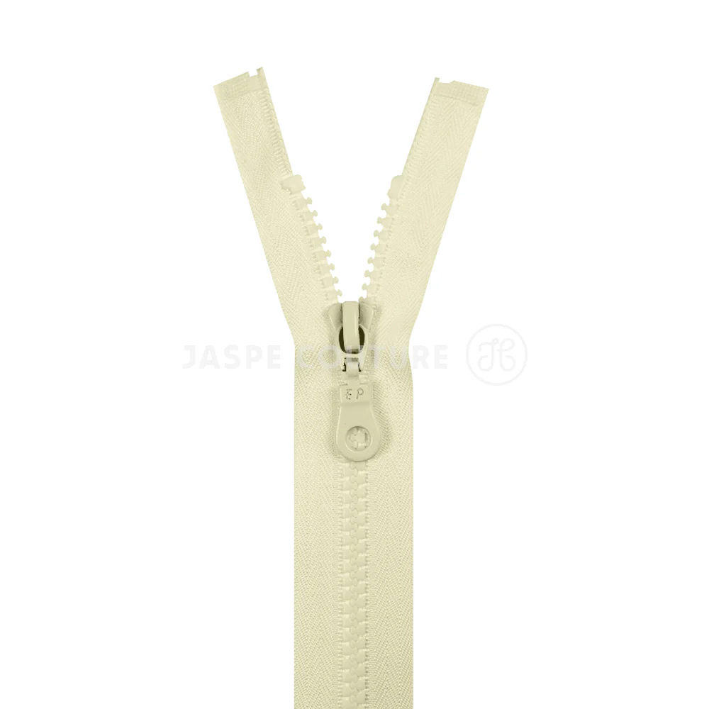 Fermeture éclair séparable moulée blanc cassé, Col 410 – Image 2