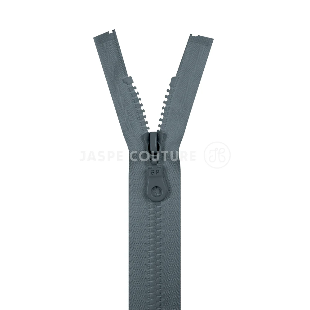 Fermeture éclair séparable moulée gris foncé Col 440