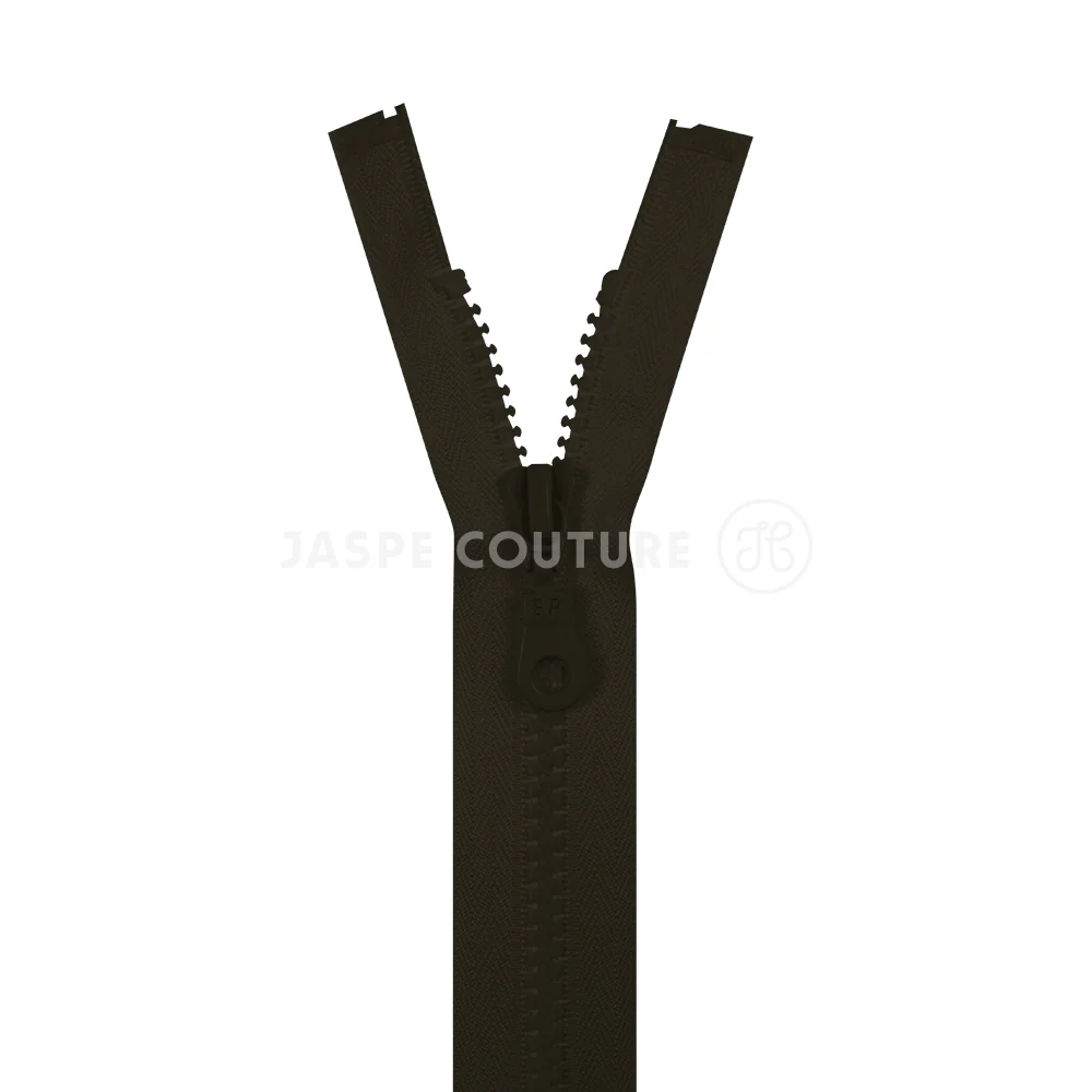 Fermeture éclair séparable moulée kaki foncé Col 765
