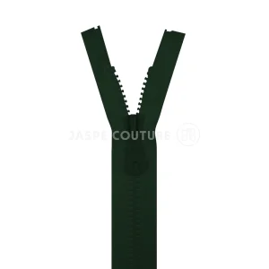 Fermeture éclair séparable moulée vert lichen Col 790