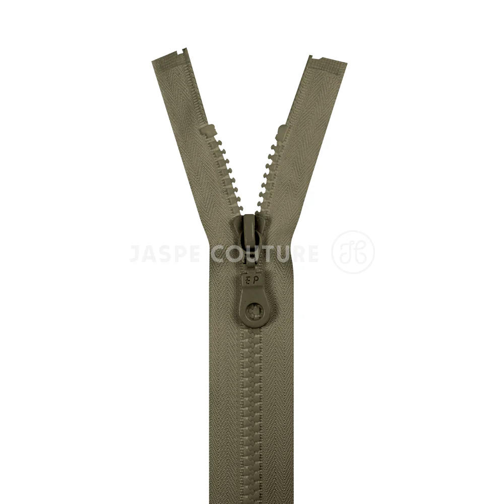 Fermeture éclair séparable moulée grège Col 925
