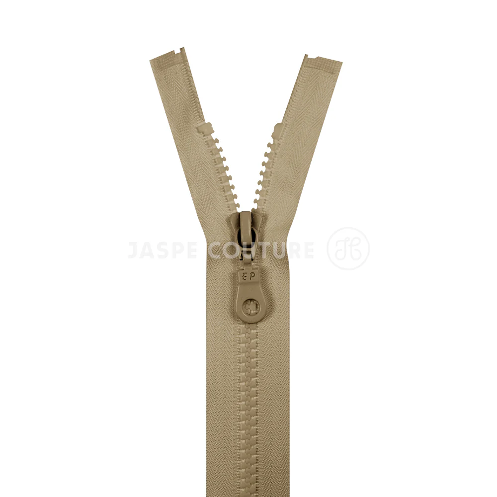 Fermeture éclair séparable moulée beige antilope Col 940