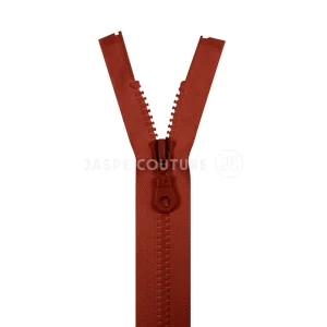 Fermeture éclair séparable moulée brun caramel
