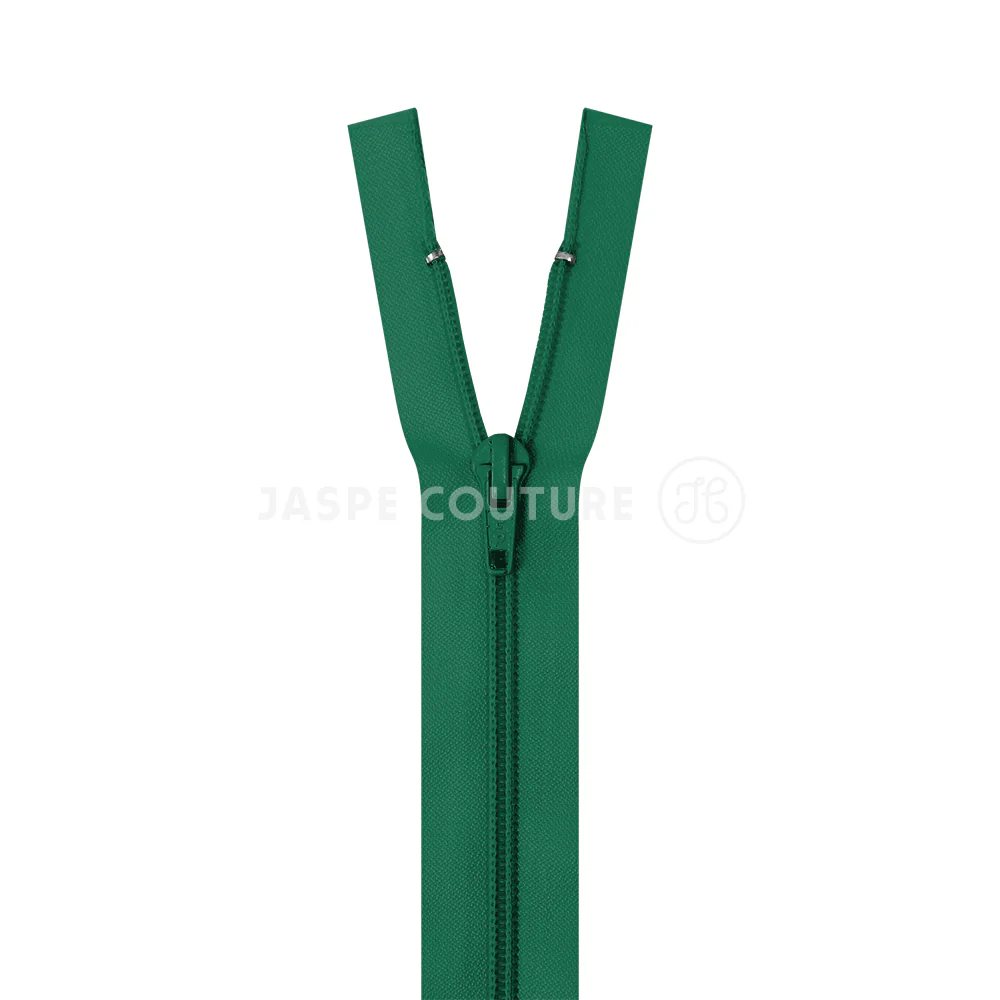 Fermeture éclair séparable nylon vert émeraude 5mm – Image 2