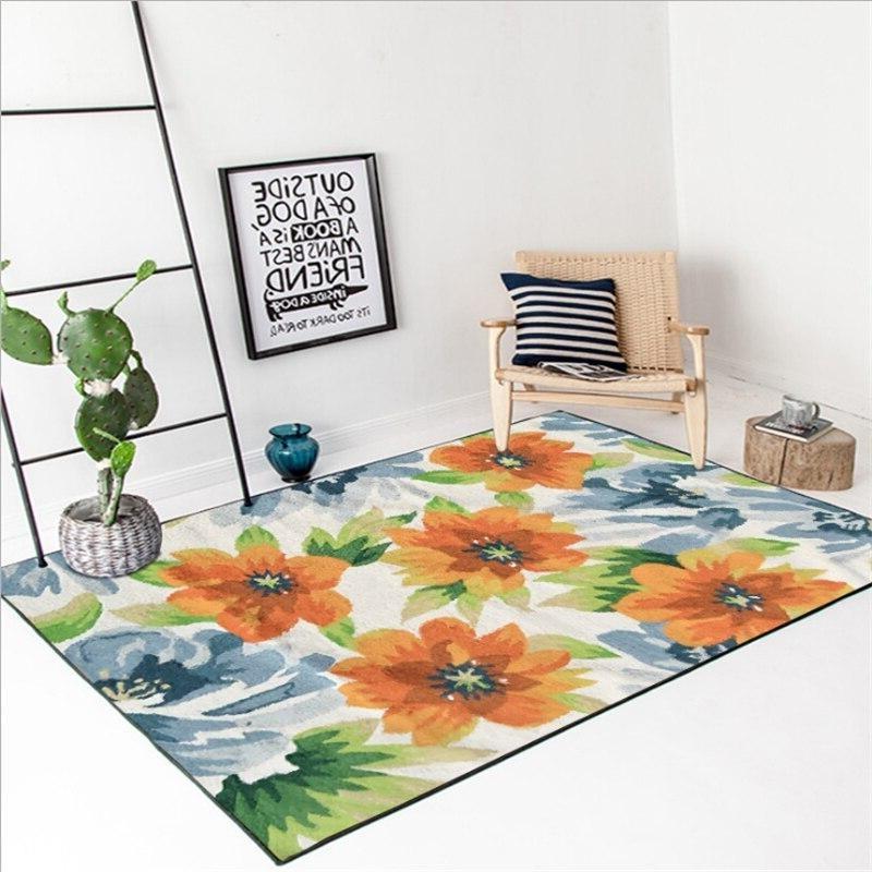 Grand tapis motifs fleurs – Image 2