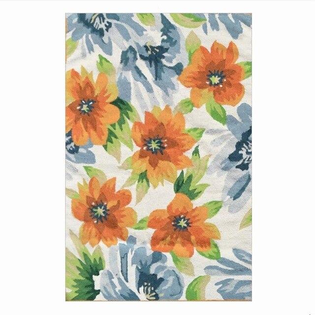 Grand tapis motifs fleurs – Image 3