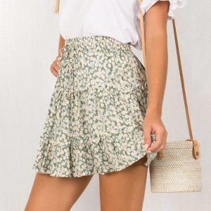 Jupe short fleurie