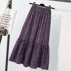 Jupe violette fleurs