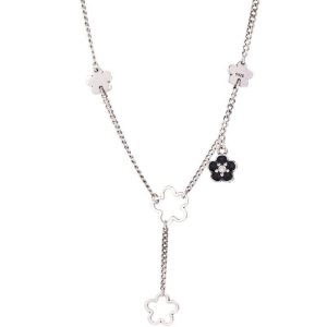 Long collier fleur