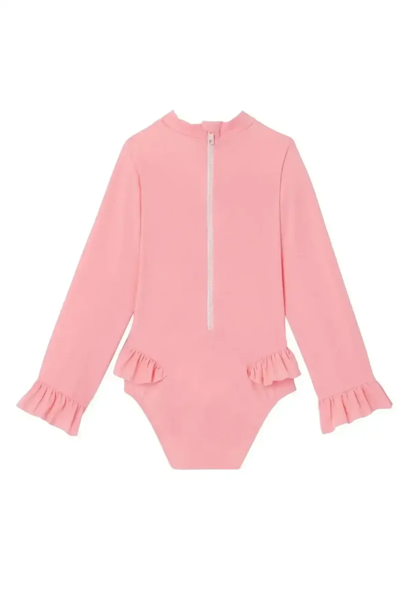 Maillot bébé fille Anti-UV, manches longues rose fluo| BORA BORA BEBE – Image 6