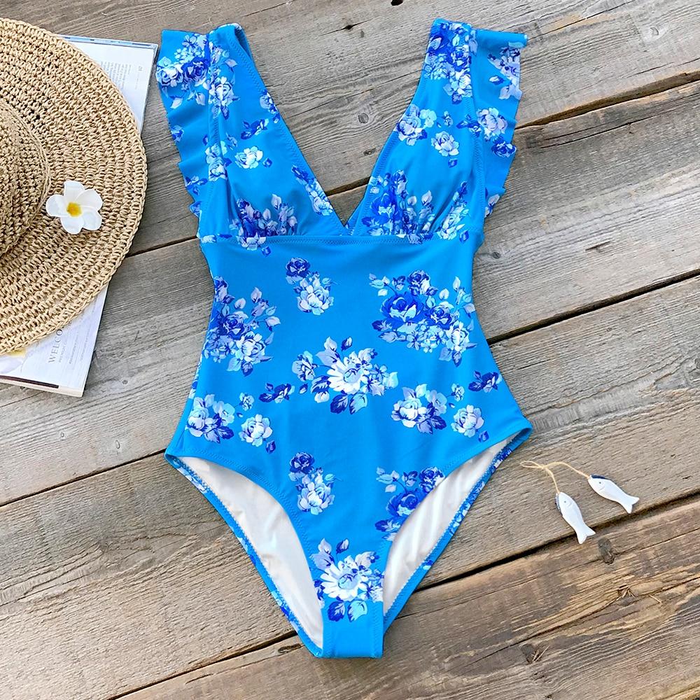 Maillot de bain bleu fleur – Image 3