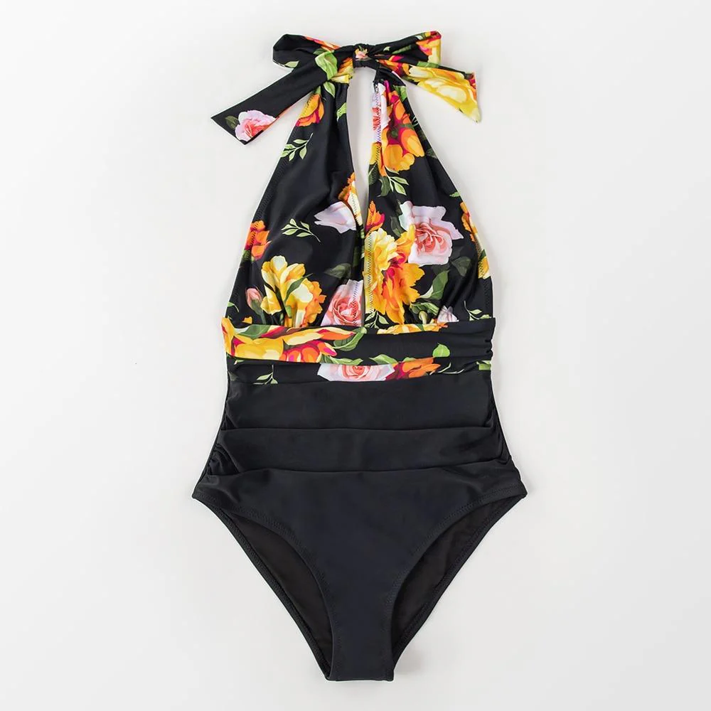 Maillot de bain fleuri 1 pièce – Image 3