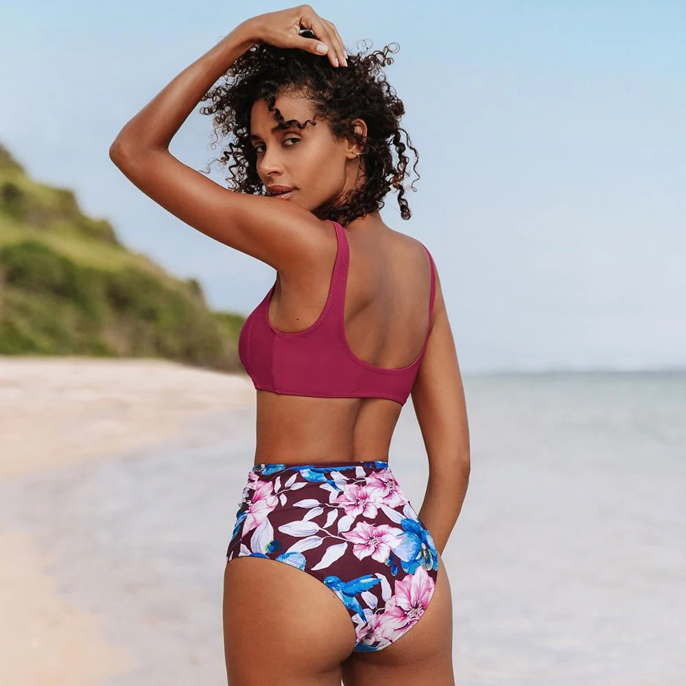 Maillot de bain fleuri 2 pièces – Image 6