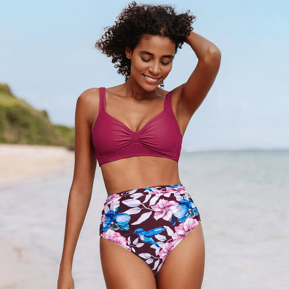 Maillot de bain fleuri 2 pièces – Image 5