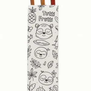 Marque-page enfant lavable et réutilisable en tissu à colorier jungle