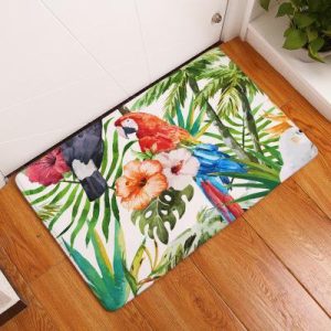Paillasson fleuri tropical