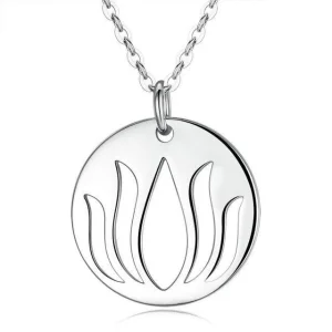 Pendentif fleur de lotus argent
