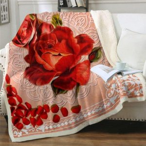 Plaid fleur romantique