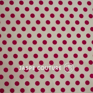 Tissu coton à pois rouge 50cm