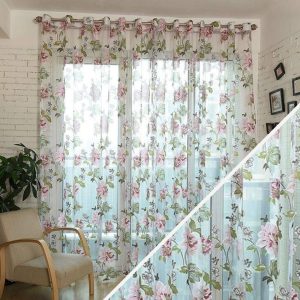 Rideau à fleurs chic