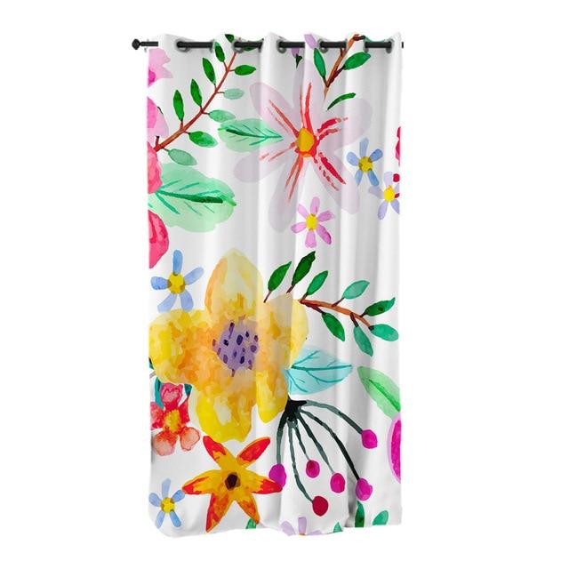 Rideau fleurs multicolores – Image 5