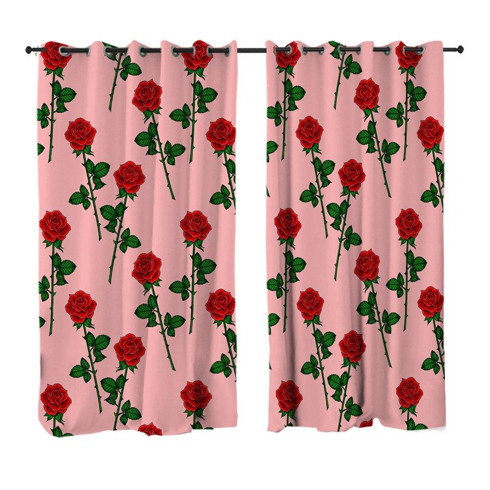 Rideau rose rouge – Image 3