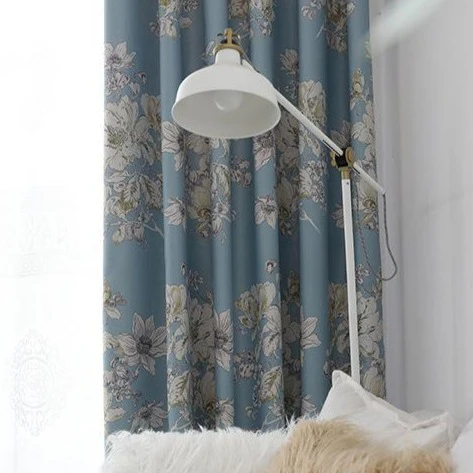 Rideaux bleu fleuri – Image 5