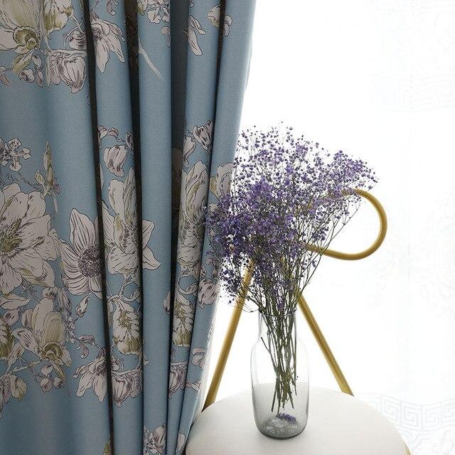 Rideaux bleu fleuri – Image 4