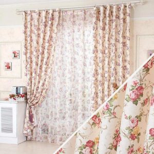 Rideaux fleuris de pivoines