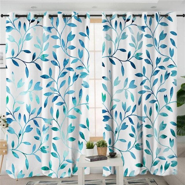 Rideaux fleurs bleues – Image 3