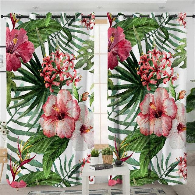 Rideaux fleurs tropicales – Image 3