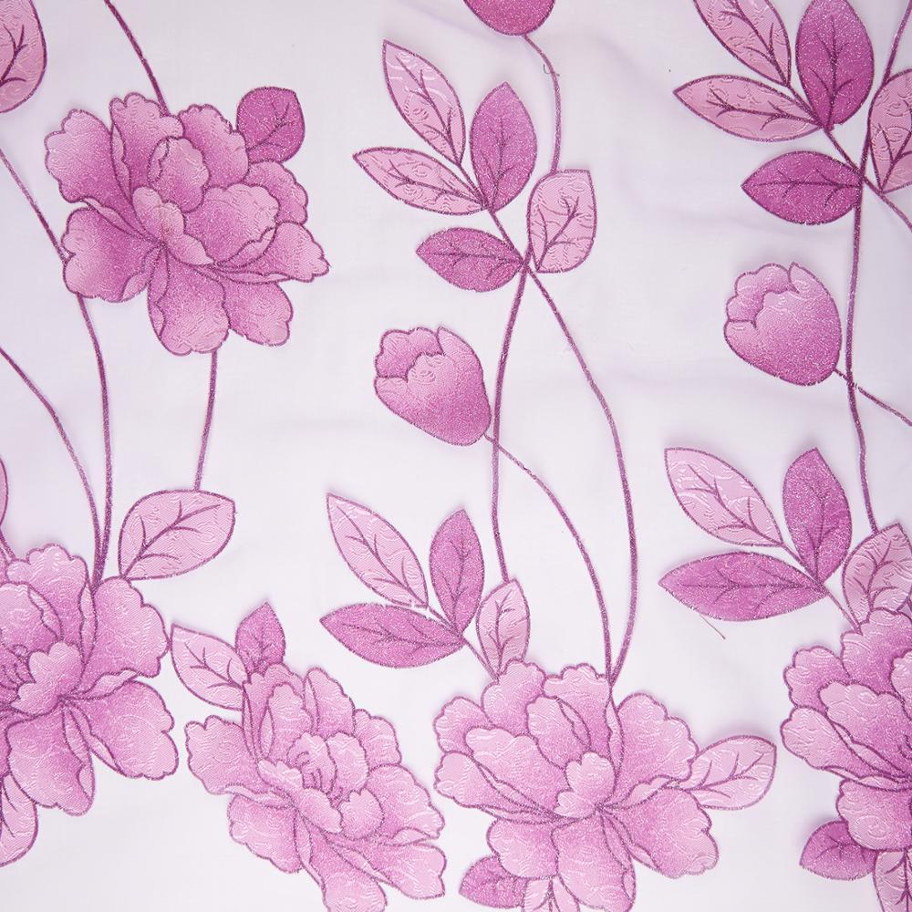 Rideaux roses imprimés fleuris – Image 4