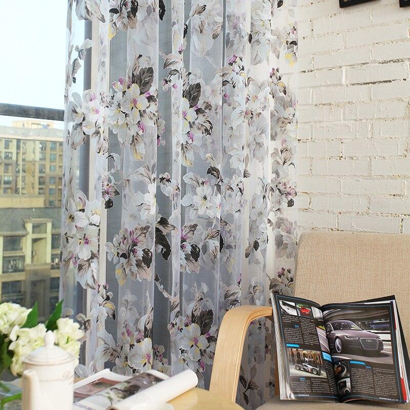 Rideaux transparents fleuris – Image 3