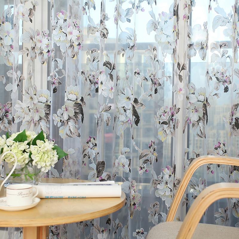 Rideaux transparents fleuris – Image 4