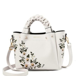 Sac cabas fleurs brodées