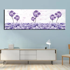 Tableau fleurs mauves