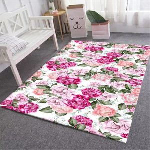 Tapis fleuri et coloré