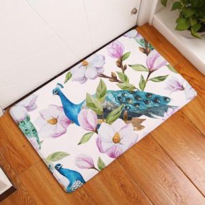 Tapis fleuri paon