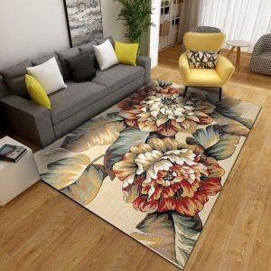 Tapis fleuri pour salon