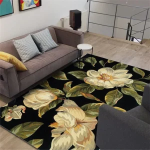 Tapis fleuri vintage